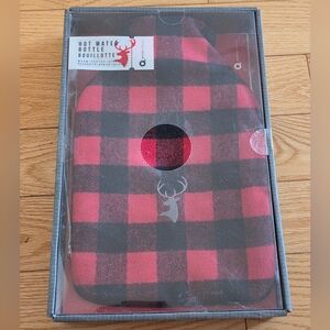 Aroma Homme Red and Black Plaid Hot Water Bottle